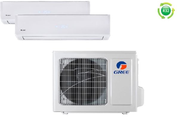 Комплект Gree GWHD(14)NK6OO 2port  Настінні блоки Smart-R32 (20+20 кв.м)