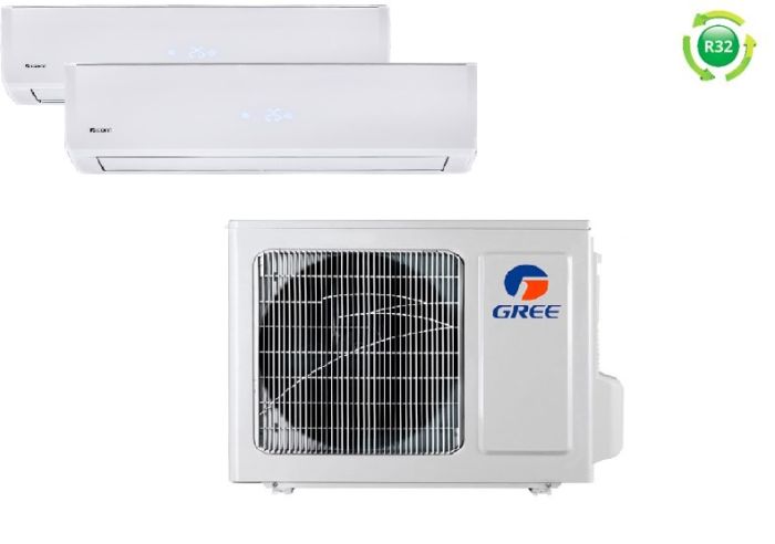 Комплект Gree GWHD(14)NK6OO 2port  Настінні блоки Smart-R32 (20+20 кв.м)